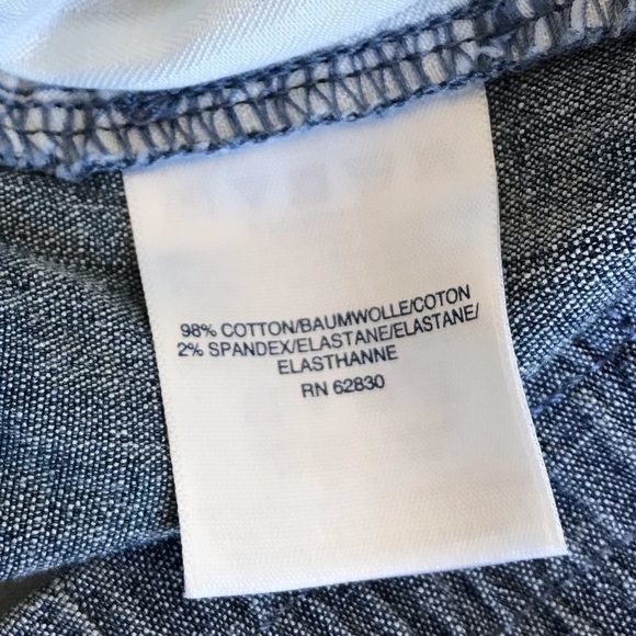 Lands End Blue Mid Rise Mom Shorts - Picture 9 of 11